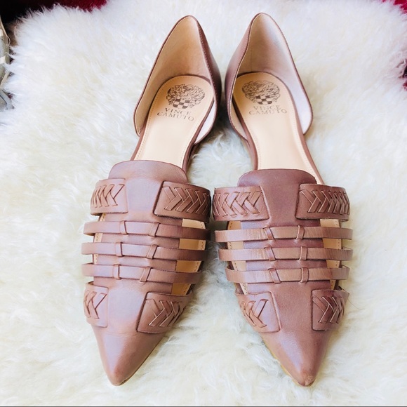 Vince Camuto Shoes - Vince Camuto Hadria Brown D’orsay Flats Sz 10